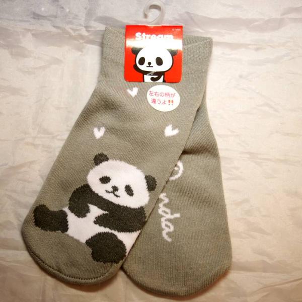 ハート パンダ ソックス CSS0518- GY  グレー　※２割引き