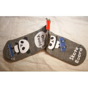 スケボー パンダ ソックス CSS0522- GY  グレー