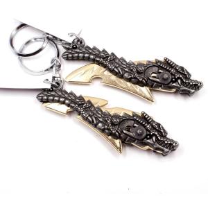 幻鬼・日本製 メタル製 ドラゴン ダイヤ キーホルダー 2色 : お土産