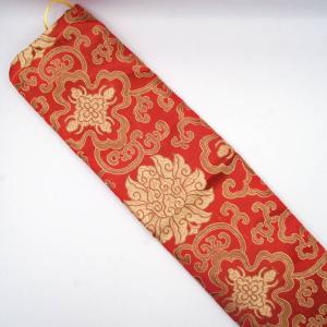 サテン生地 赤色 ヌンチャク(功夫扇子にも応用可)の詳細画像1