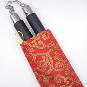 サテン生地 赤色 ヌンチャク(功夫扇子にも応用可)の詳細画像3