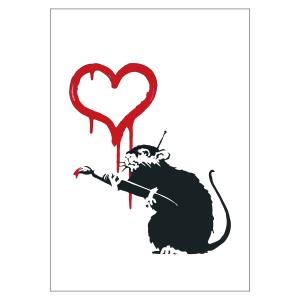 バンクシー BANKSY Love Rat ラブラット デザインポスター アート A3