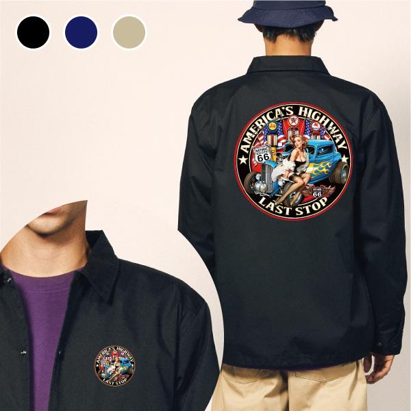 ピンナップガール Hot rod LASTSTOP コーチジャケット ホットロッド バイカー アメ車...