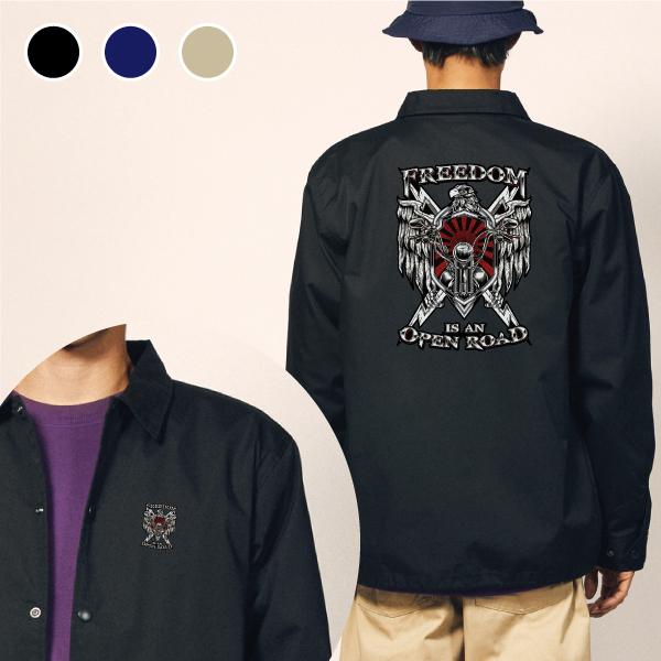 FREEDOM OPEN ROAD コーチジャケット オープンロード 旭日旗 バイカー チョッパー ...
