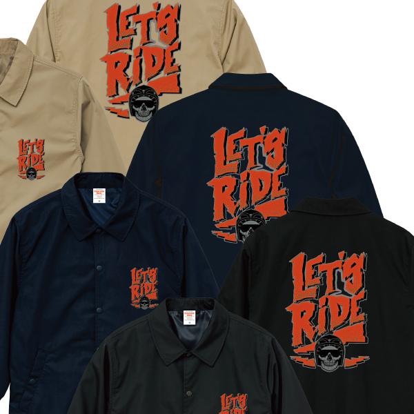 Let's DIDE レッツライド スカル コーチジャケット バイカー バイク ドクロ チョッパー ...