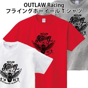 OUTLAW Racing フライングホイール Tシャツ バイカー チョッパー バイク オリジナルTシャツ 150 160 WM WL S M L XL XXL XXXL｜moriyama-print