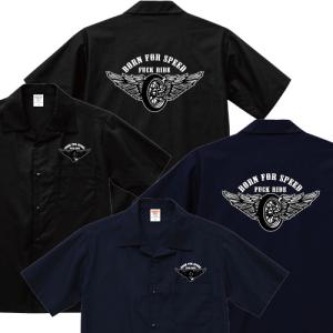 ヴィンテージスピードレーサー オープンカラーシャツ 半袖 カフェ