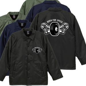 BORN FOR SPEED FUCK RIDE ボア付きコーチジャケット バイカー BORN FOR SPEED FUCK RIDE ボア付きコーチジャケット バイカー