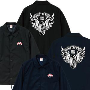 ENJOY LIFE ピストン チェッカーフラッグ コーチジャケット チョッパー