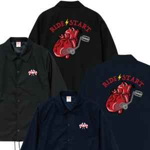 スカルメッセージ コーチジャケット ドクロ バイカー チョッパー