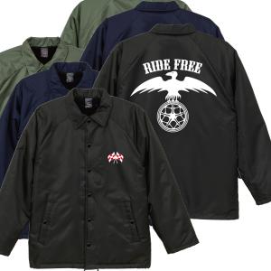 BORN TO RIDE ボア付き コーチジャケット チェッカーフラッグ