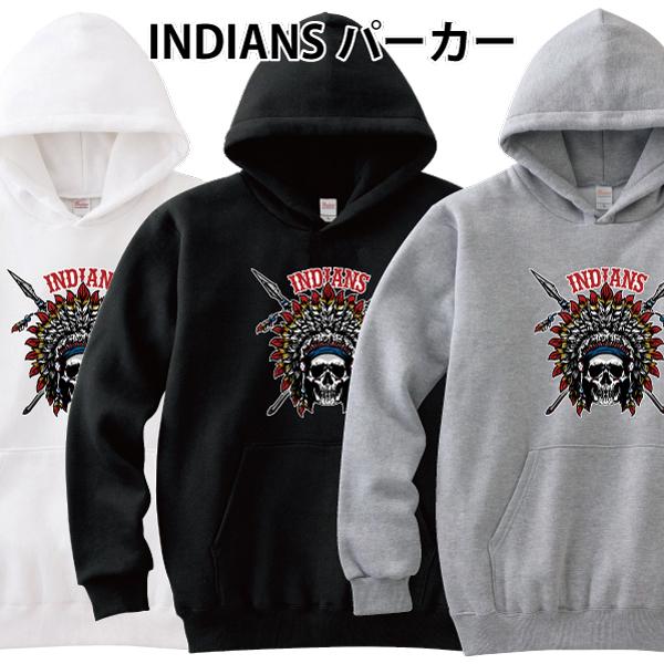 INDIANS パーカー インディアン ドクロ スカル バイカー バイク チョッパー アメカジ S ...