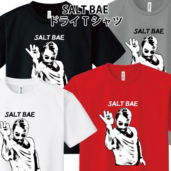 ドライ 速乾 SALT BAE ソルトベイ 塩振りおじさん 塩バエ ソルトバエ 塩の恋人 Tシャツ ...