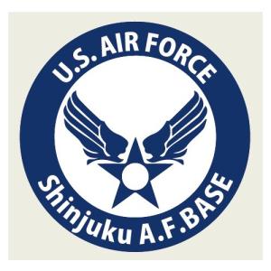 好きな文字でベースステッカー 直径50ミリ 10枚セット 世田谷ベース U.S.AIR FORCE 名入れ ステッカー パロディ スマホ用 車用 バイカー アメ車