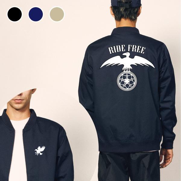 ヤタガラス 八咫烏 スタジアムジャケット バイカー バイク チョッパー アメ車 アメカジ スタジャン...