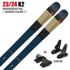 [スキー2点セット]ケーツー スキー板 2024 K2 MINDBENDER 90 C + 24 MARKER SQUIRE 11 100mm ビンディングセット 23-24｜moriyamasports