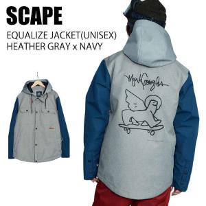 SCAPE エスケープ ウェア EQUALIZE JACKET ユニセックス 21-22 HETHER GRAY/NAVY メンズ レディース ジャケット スノーボード