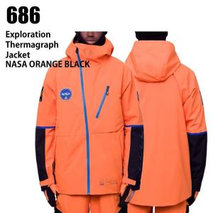 686 シックスエイトシックス ウェア EXPLORATION THERMAGRPH JKT 23-24 NASA ORANGE BLACK メンズ ジャケット スノーボード ロクハチ