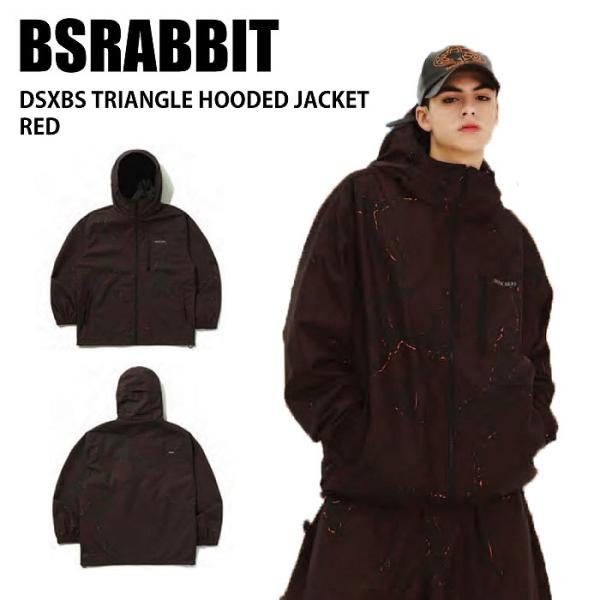 BSRABBIT ビエスラビット DSXBS TRIANGLE HOODED JACKET RED ...