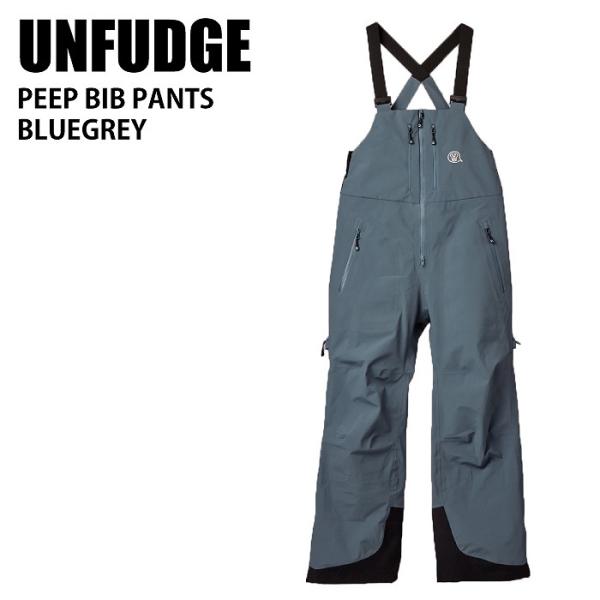 UNFUDGE アンファッジ PEEP BIB PANTS STANDARD FIT BLUEGRE...