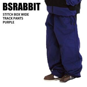 BSRABBIT ビエスラビット STITCH BOX WIDE TRACK PANTS PURPLE 24-25 ウエア メンズ パンツ スノーボード 韓国