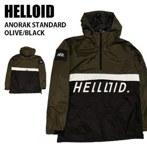 HELLOID ヘルロイド ウェア 21SMH-01 ANORAK STANDARD 別注 21-22 OLIVE/BLACK メンズ ジャケット 耐水 ライトウエア