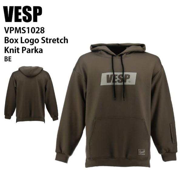 VESP べスプ VPMS1028 Box Logo Stretch Knit Parka BE 2...