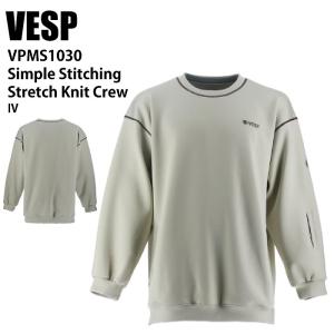 VESP べスプ VPMS1030 Simple Stitching Stretch Knit Crew IV 24-25 ウエア メンズ ユニセックス 撥水スウェット ライトウエア｜moriyamasports