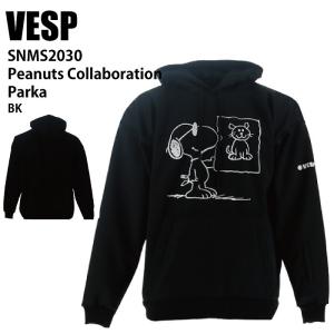 VESP べスプ SNMS2030 Peanuts Collaboration Parka BK 24-25 ウエア メンズ ユニセックス 耐水スウェット ライトウエア スノーボード｜moriyamasports
