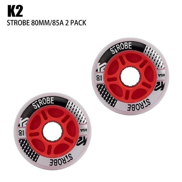 ケーツー インラインスケートウィール K2 STROBE 80MM/85A 2 PACK L ストロ...