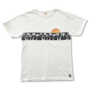 セール【20％OFF】free rage/フリーレイジ "Palm Tree" リサイクルコットンVintageTee ホワイト