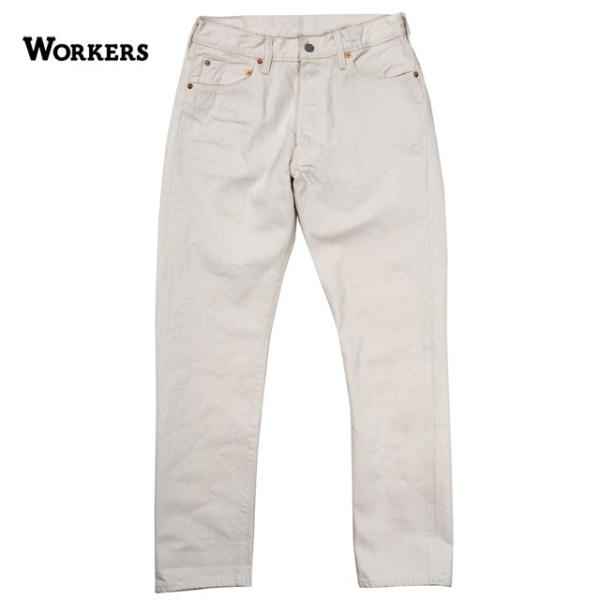 【送料無料】メンズ  WORKERS/ワーカーズ LOT802 Slim Tapered White
