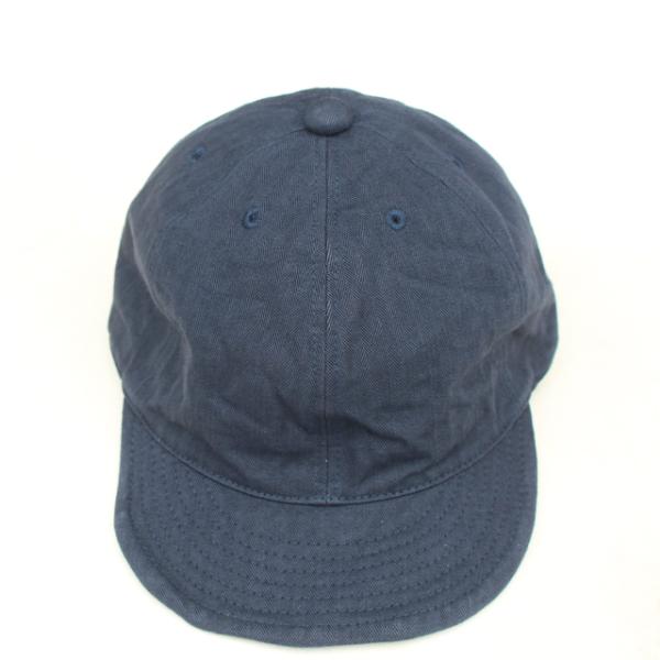 HIGHER/ハイヤーVINTAGE HERRINGBONE CAP NAVY