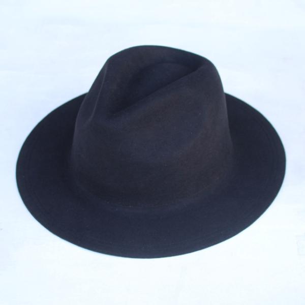 HIGHER/ハイヤー POLAND FELT WIDE BRIM FEDORA BLACK