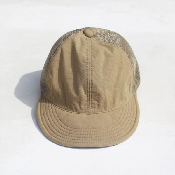 HIGHER/ハイヤー VINTAGE NYLON OX MESH CAP BEIGE