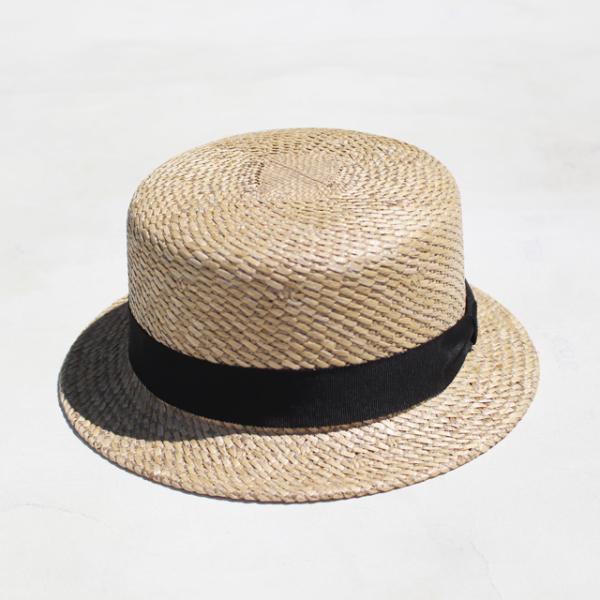 HIGHER/ハイヤー HORSE GRASS BRIM BOATER BLACK