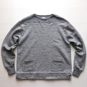 LOOP＆WEFT/ループアンドウェフト スラブ杢裏毛50sボートネックスウェットシャツ ヘザーグレー｜morleyclothing