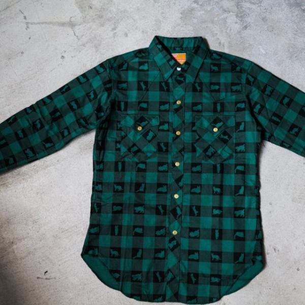 TCB JEANS/TCBジーンズ　Meowchester Shirt Green