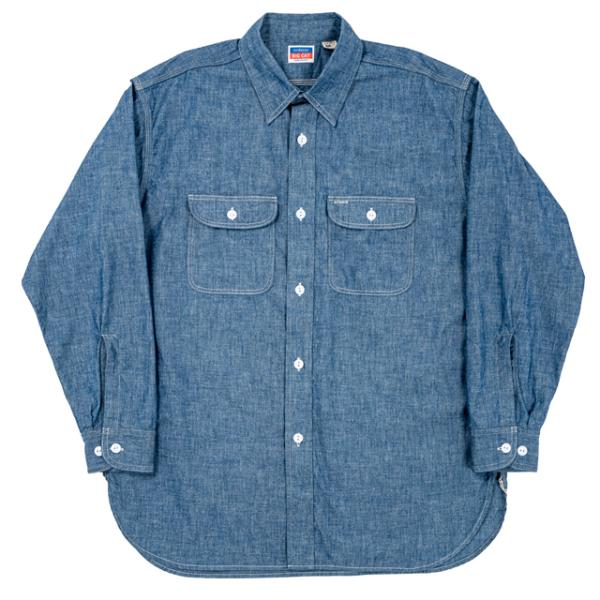 WORKERS/ワーカーズ BIG CAT Work Shirt, Blue Chambray