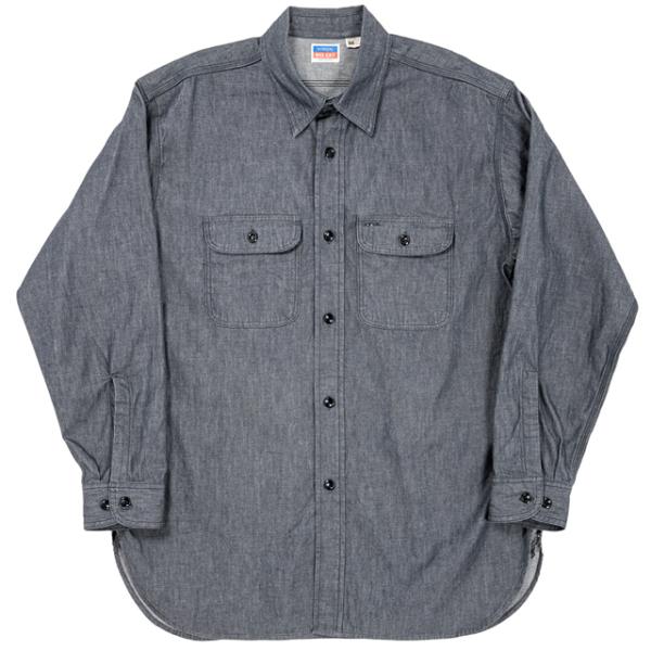 WORKERS/ワーカーズ BIG CAT Work Shirt, 5.5 oz Black Den...