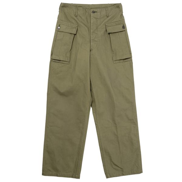 WORKERS/ワーカーズ TROUSERS AKA "M43", OD Herringbone