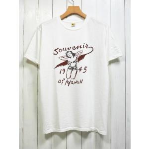 VELVA SHEEN(べルバシーン) "HAWAII" TEE プリントTシャツ #1622124 (ホワイト) アメリカ製 メンズ カジュアル ハワイ アロハ スーベニア｜morning-glow