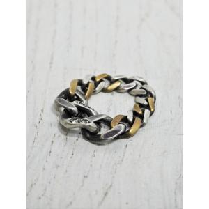 amp japan(アンプジャパン) Gradation Cavarly Chain Ring チェーンリング 17AO-210 / 指輪 / 喜平 / シルバー925 / メンズ｜morning-glow