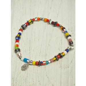 amp japan(アンプジャパン) AFRICAN BEADS アフリカンビーズブレスレット 17AHK-432 /真鍮/シルバー925/メンズ/カジュアル/アクセサリー｜morning-glow