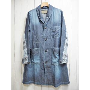 AYUITE(アユイテ) DUNGAREE SHAWL COLLAR COAT ダンガリーショールカラーコート AU17S-FC03 (ブルー) / アウター / スプリングコート / メンズ / カジュアル｜morning-glow