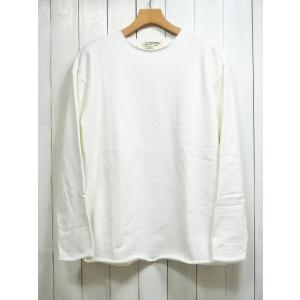 GRAB IN HOLLYWOOD(グラブインハリウッド) VINTAGE FRENCH TERRY RELAX FIT ALL CUT L/S フレンチテリー オールカットロングスリーブ CC121HW (ホワイト)｜morning-glow