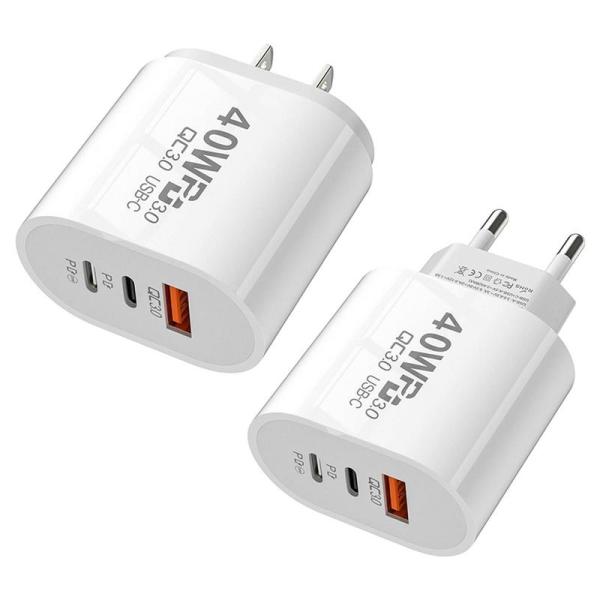 40W USB C急速充電器,タイプC,電話充電器,iPhone 14, Xiaomi 13, Hu...