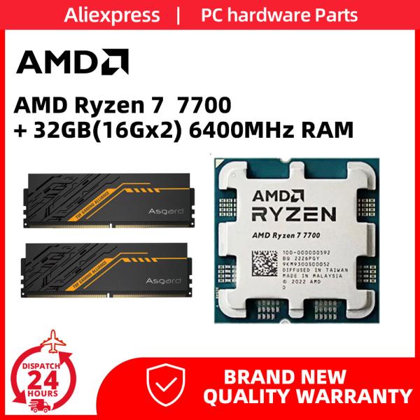 Amd ryzen 7-ゲーミングcpuプロセッサ,r7 7700, 8コア,16スレッド,32GB...