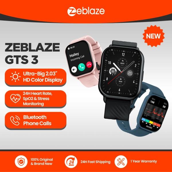 Zeblaze-gts 3音声通話付きスマートウォッチ,超大型スマート腕時計,2.03インチHDスク...