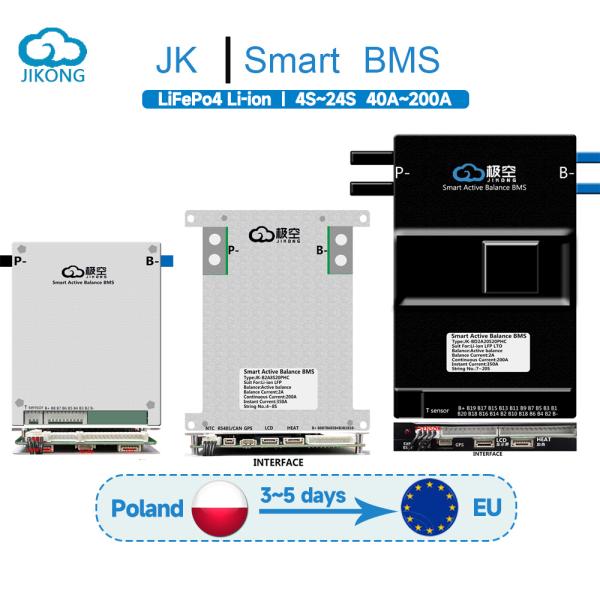 Jk bmsインテリジェントアクティブバランスバッテリー、リチウムイオン電池、40a〜200a電流、...